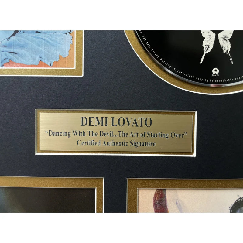 Demi Lovato Autographed "Dancing Devil" CD Album Framed Collage PSA/DNA Signed