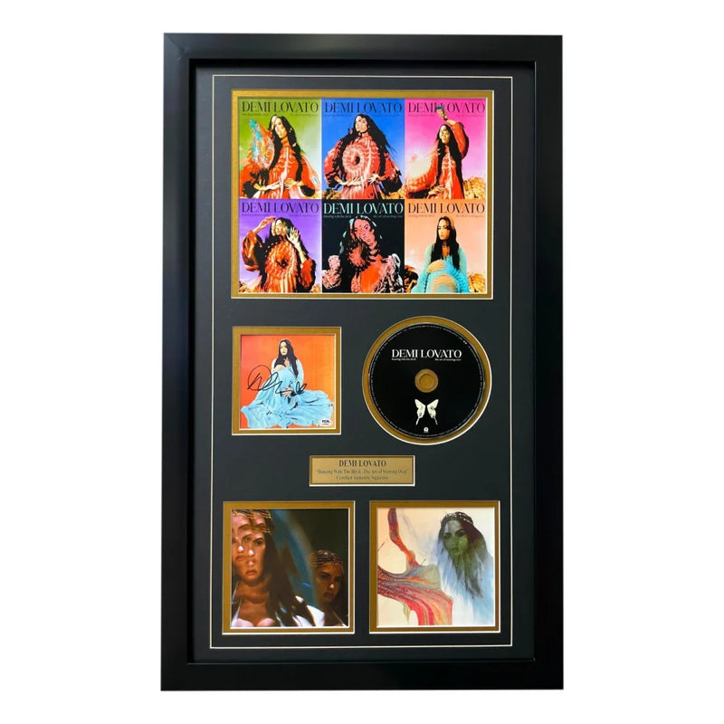 Demi Lovato Autographed "Dancing Devil" CD Album Framed Collage PSA/DNA Signed