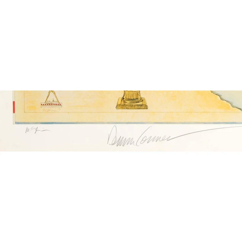 Dennis Conner Signed America's Cup Lithograph Photo JSA COA #D/500 Sailing Auto