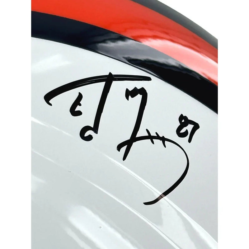 Denver Broncos Signed John Elway Shannon Sharpe Ed Mccaffrey Rod Smith Helmet Autographed COA BAS