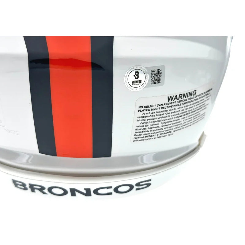 Denver Broncos Signed John Elway Shannon Sharpe Ed Mccaffrey Rod Smith Helmet Autographed COA BAS