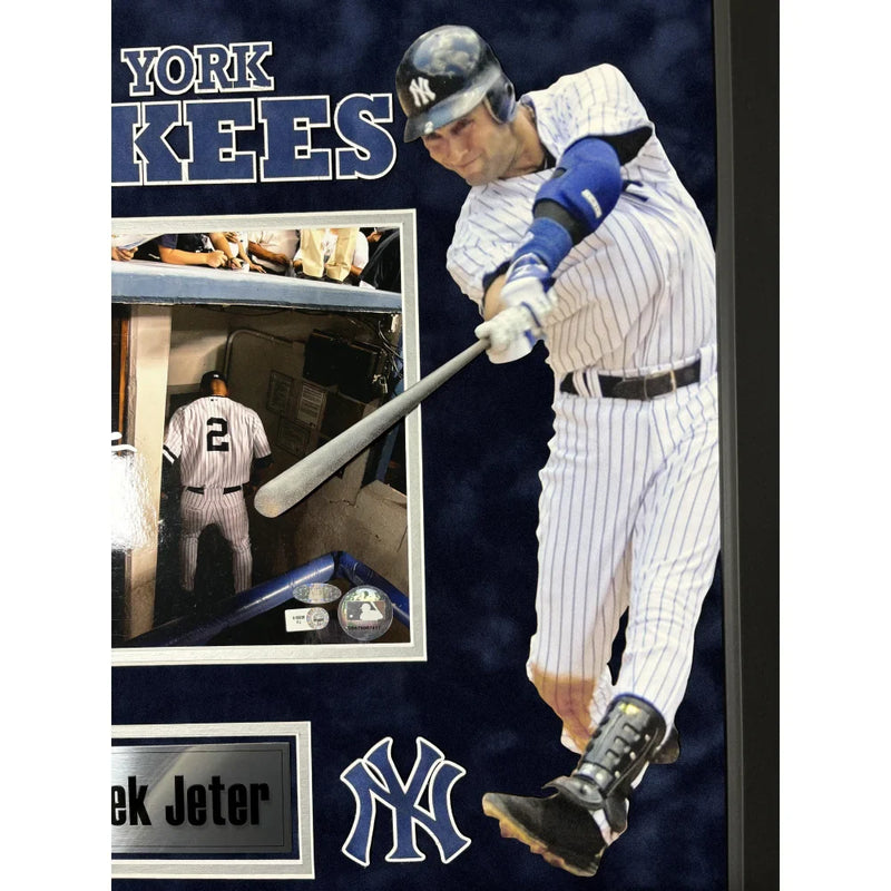Derek Jeter Autographed New York Yankees 8x10 Photo Collage Framed MLB COA Signed Steiner NY