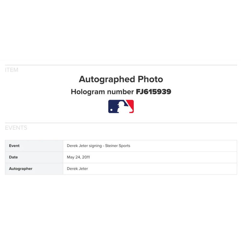 Derek Jeter Autographed New York Yankees 8x10 Photo Collage Framed MLB COA Signed Steiner NY