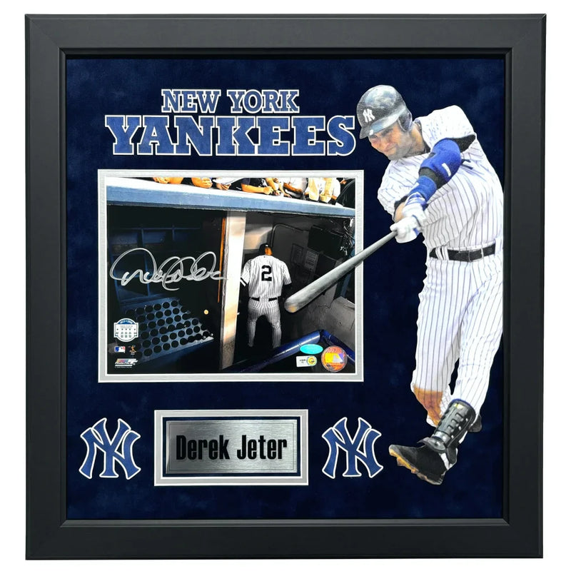 Derek Jeter Autographed New York Yankees 8x10 Photo Collage Framed MLB COA Signed Steiner NY