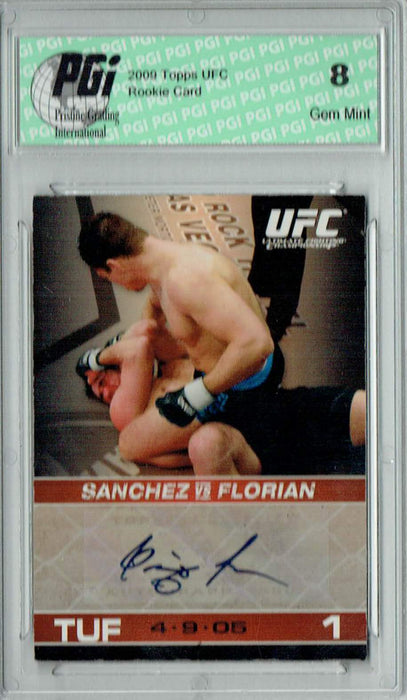 PGI 8 Diego Sanchez 2009 Topps UFC #A-DS UFC Round 1  Auto Rookie Card