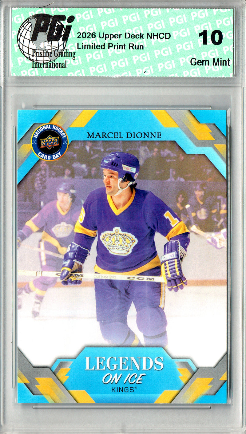 Marcel Dionne Trading Card 2026 Upper Deck #NHCD-24 National Hockey Card Day, PGI 10, Los Angeles Kings Hockey