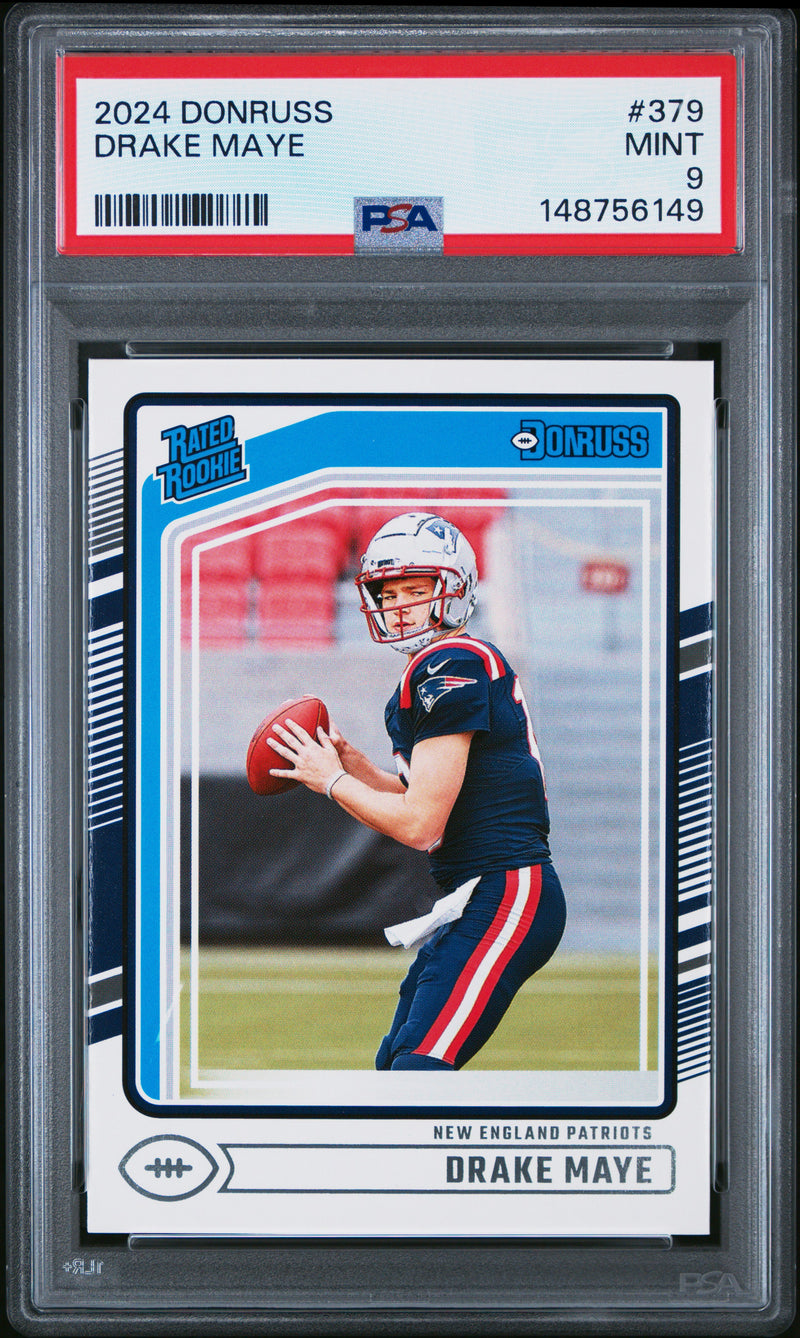 PSA 9 Drake Maye 2024 Donruss #379 Rookie Card New England Patriots