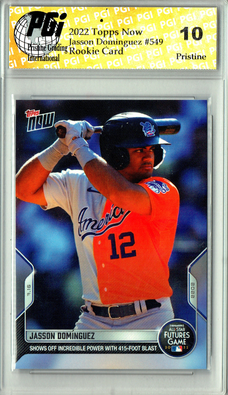 Jasson Dominguez 2022 Topps Now #549 PRISTINE Rookie Card PGI 10
