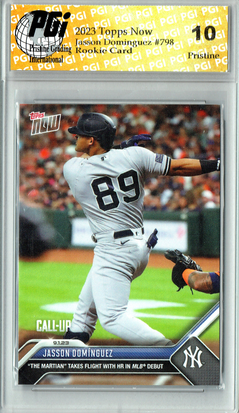 Jasson Dominguez 2023 Topps Now #798 PRISTINE Rookie Card PGI 10