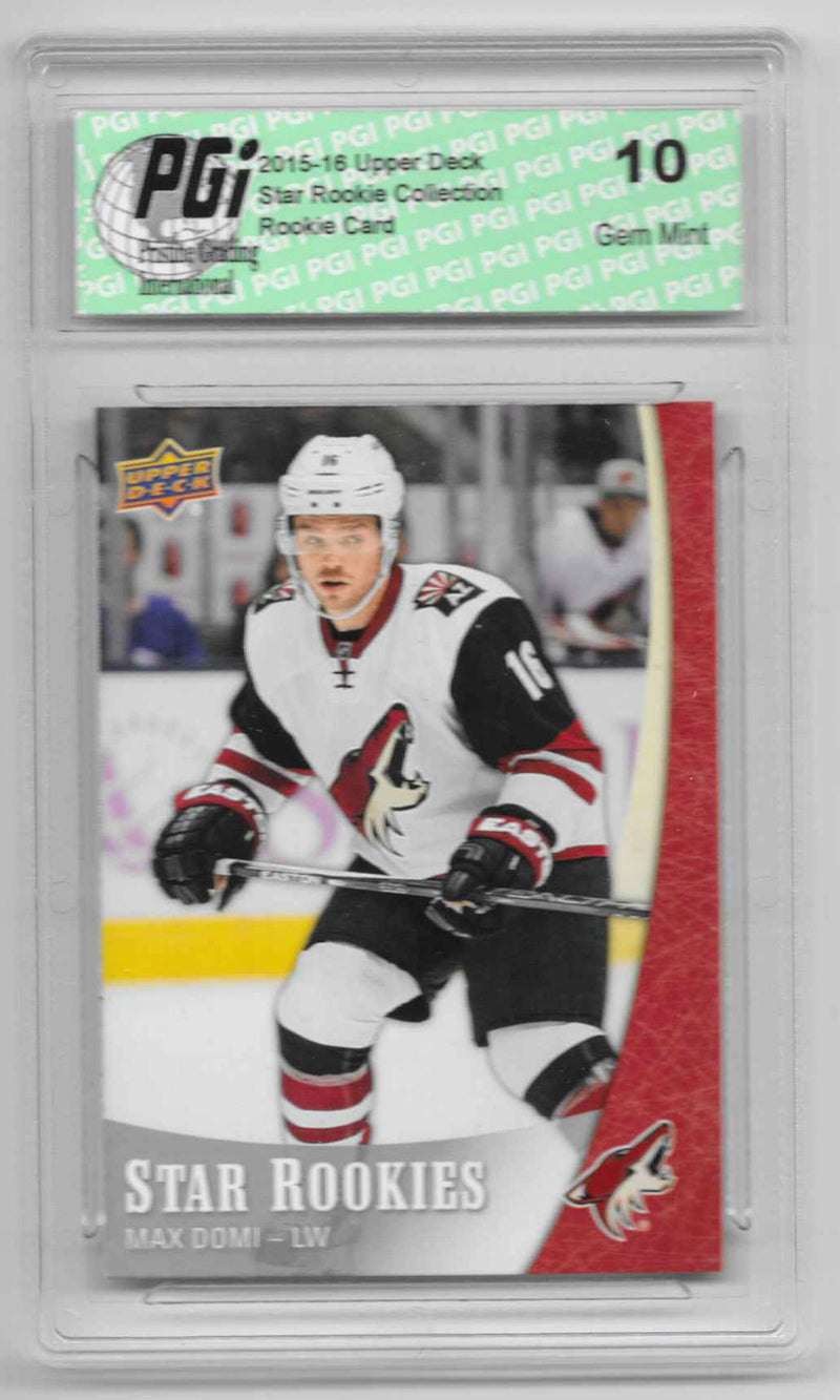 Max Domi 2015-16 Upper Deck Star Rookies #7 Rookie Card PGI 10