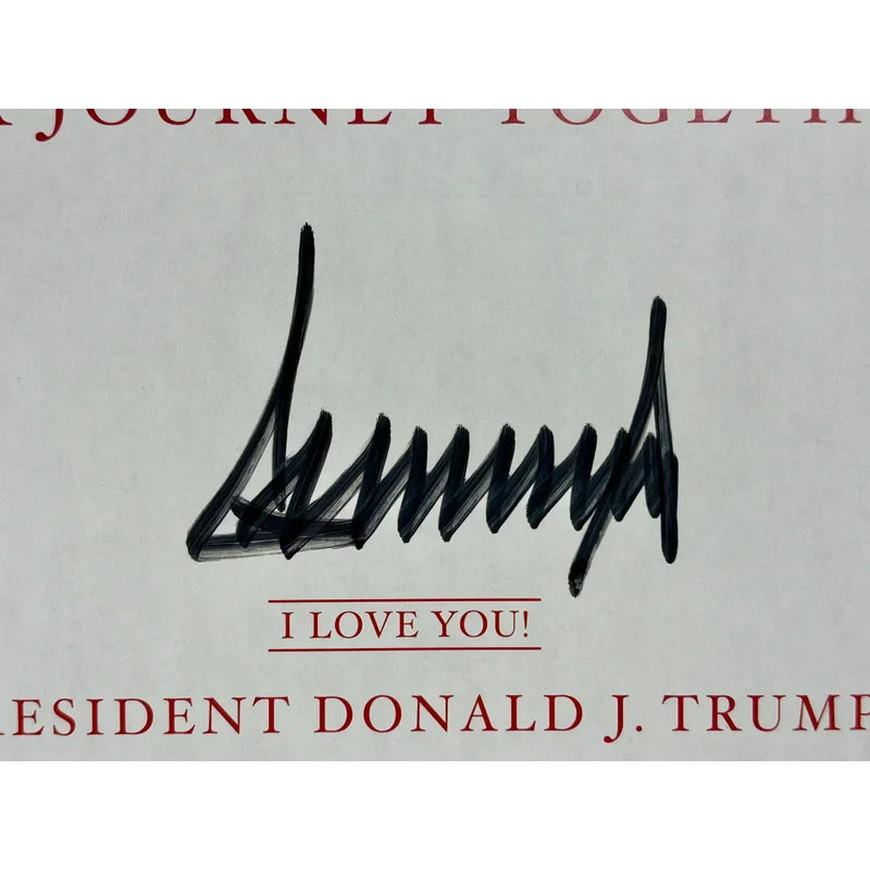 Donald Trump Autographed 2025 Inauguration USA Flag Framed W/ Actual WaPo Newspaper JSA COA