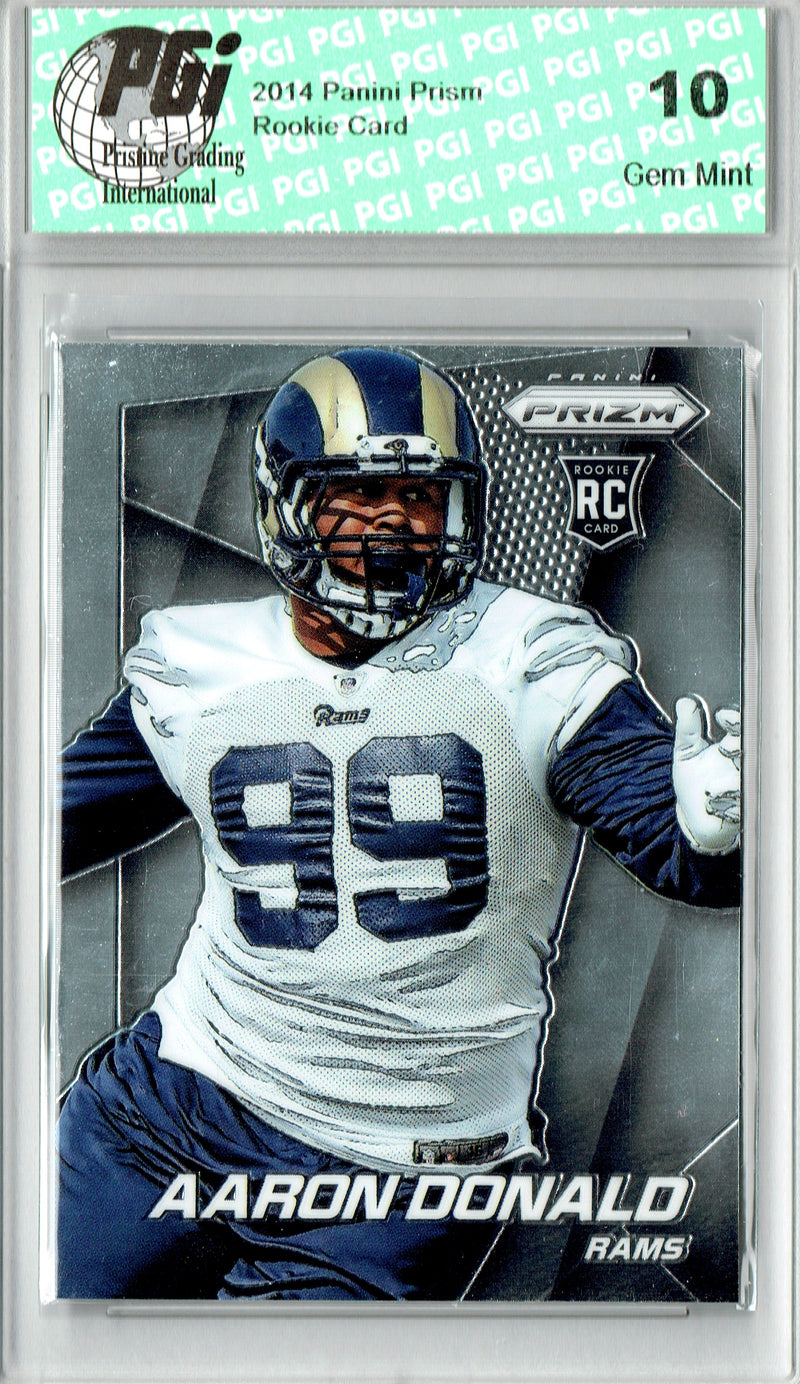 Aaron Donald Rookie Card 2014 Prizm #228, PGI 10, Los Angeles Rams Football