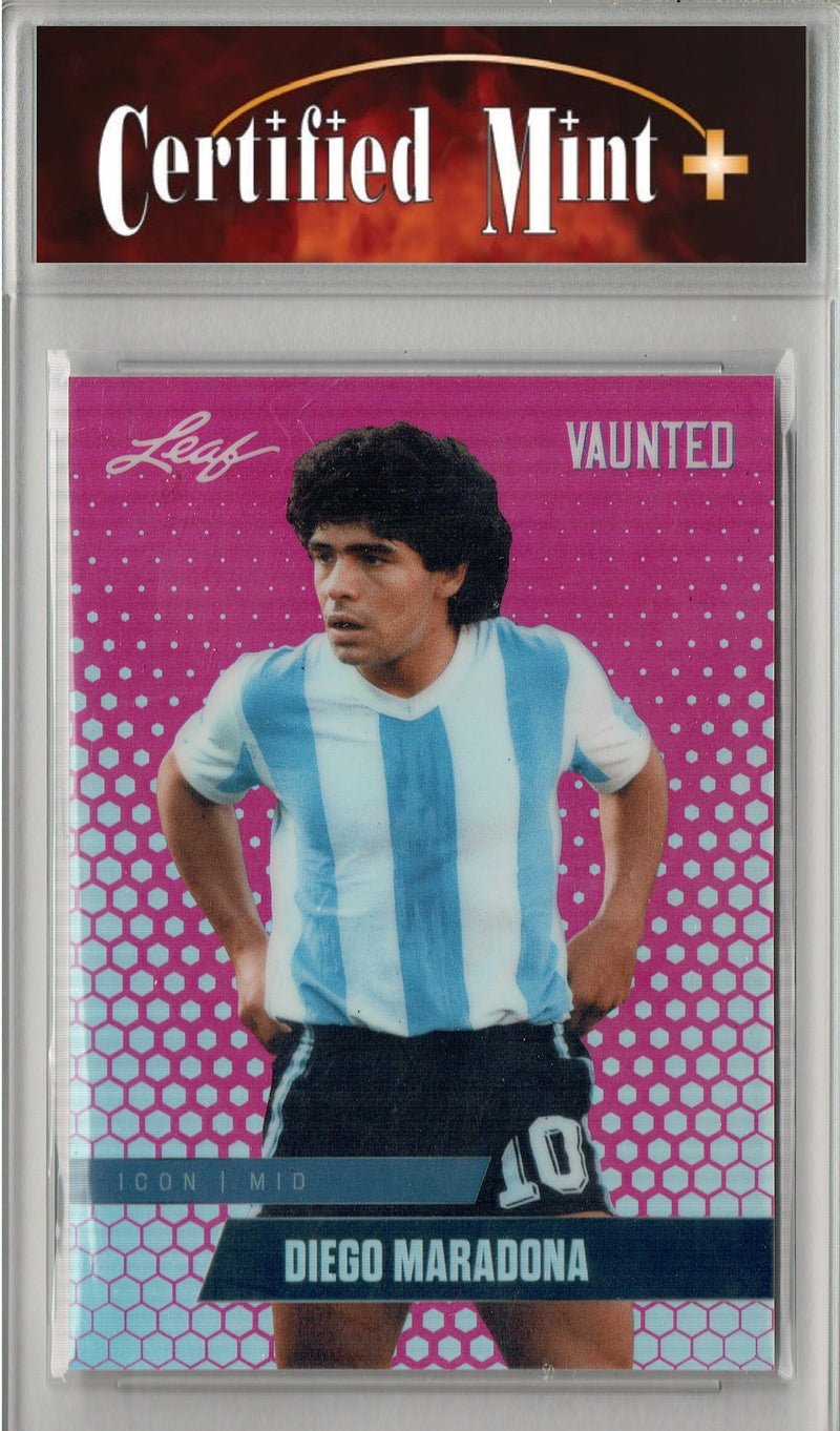 Certified Mint+ Diego Maradona 2025 Leaf Vaunted Metal #VM-02 Pink 10 Made Rare Card Argentina