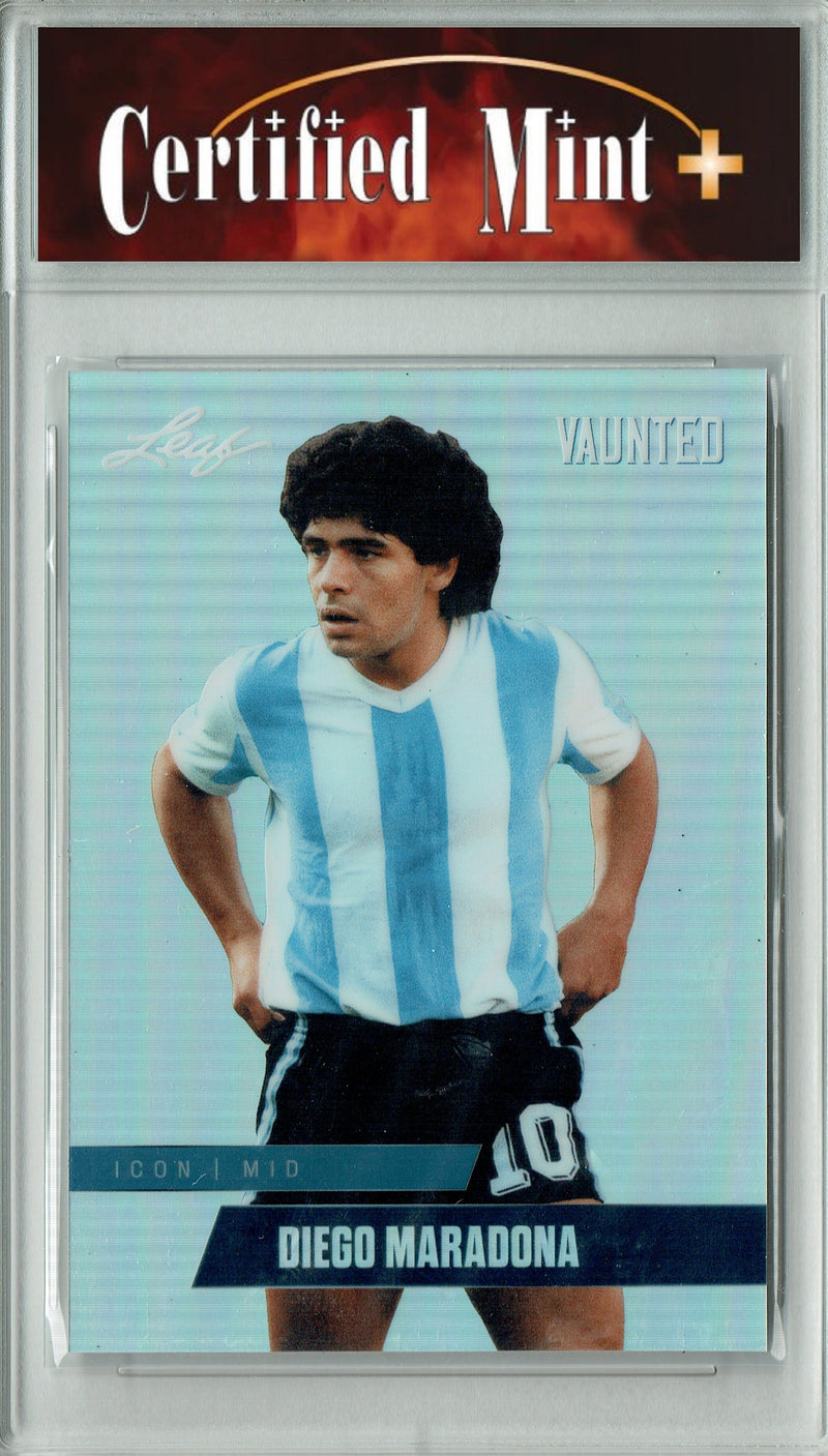 Certified Mint+ Diego Maradona 2025 Leaf Vaunted Metal #VM-02 Silver 25 Made Rare Card Argentina