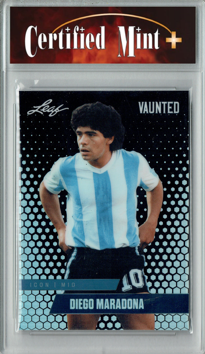 Certified Mint+ Diego Maradona 2025 Leaf Vaunted Metal #VM-02 Black 7 Made Rare Card Argentina