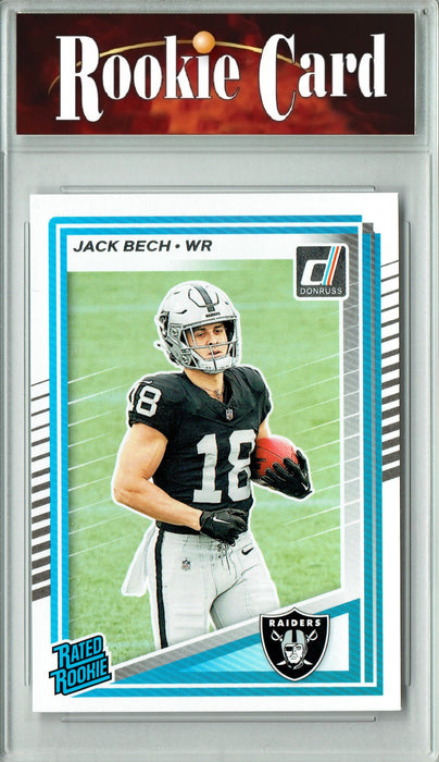 Certified Mint+ Jack Bech 2025 Donruss Football #320 Rookie Card Las Vegas Raiders
