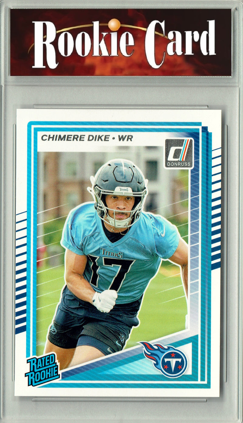 Certified Mint+ Chimere Dike 2025 Donruss Football #387 Rookie Card Tennessee Titans