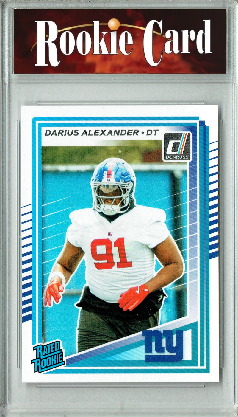 Certified Mint+ Darius Alexander 2025 Donruss Football #379 Rookie Card New York Giants