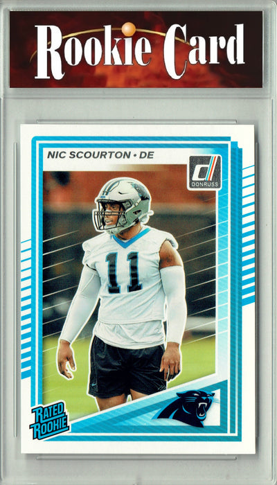 Certified Mint+ Nic Scourton 2025 Donruss Football #383 Rookie Card Carolina Panthers