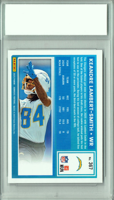 Certified Mint+ KeAndre Lambert Smith 2025 Donruss Football #367 Rookie Card Los Angeles Chargers