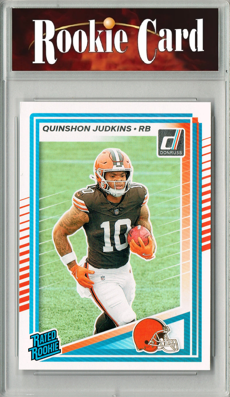 Certified Mint+ Quinshon Judkins 2025 Donruss Football #330 Rookie Card Cleveland Browns
