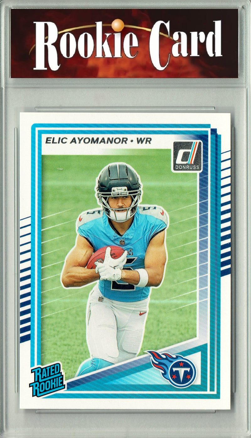 Certified Mint+ Elic Ayomanor 2025 Donruss Football #339 Rookie Card Tennessee Titans