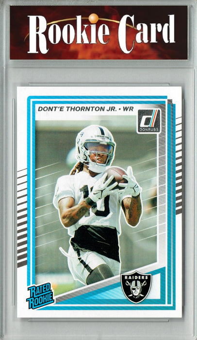 Certified Mint+ Dont'e Thornton 2025 Donruss Football #349 Rookie Card Las Vegas Raiders
