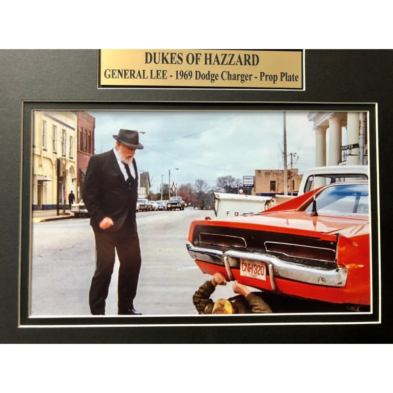 "Dukes of Hazzard" Dodge Charger Movie Car License Plate Framed Collage General Lee