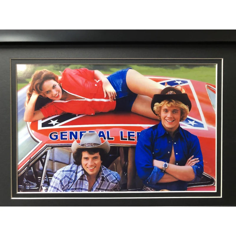 "Dukes of Hazzard" Dodge Charger Movie Car License Plate Framed Collage General Lee