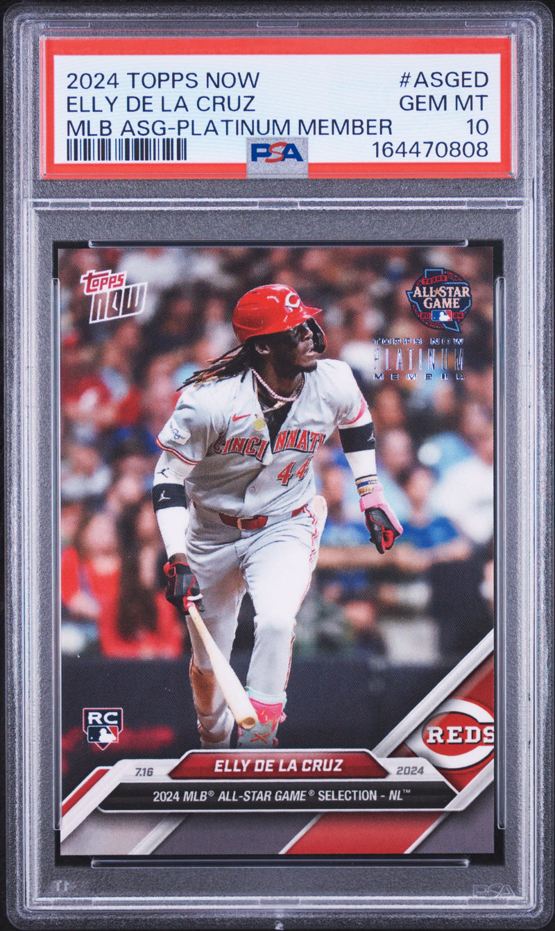 Elly De La Cruz Trading Card 2024 Topps Now #ASGED Platinum Member, PSA 10, Cincinnati Reds Baseball