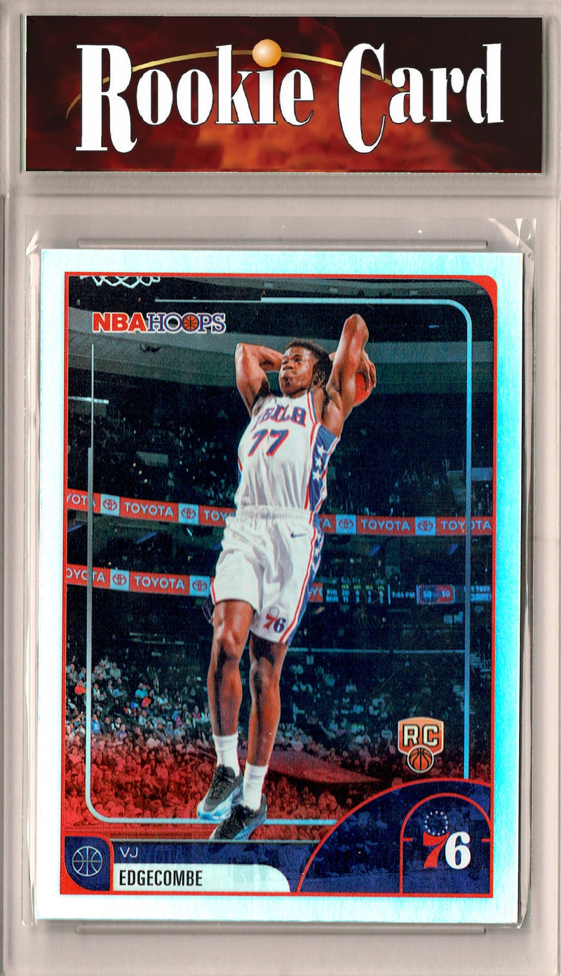 V.J. Edgecombe Rookie Card 2025 NBA Hoops #244 Rainbow Foil, Certified Mint+ Condition, Philadelphia 76ers Basketball