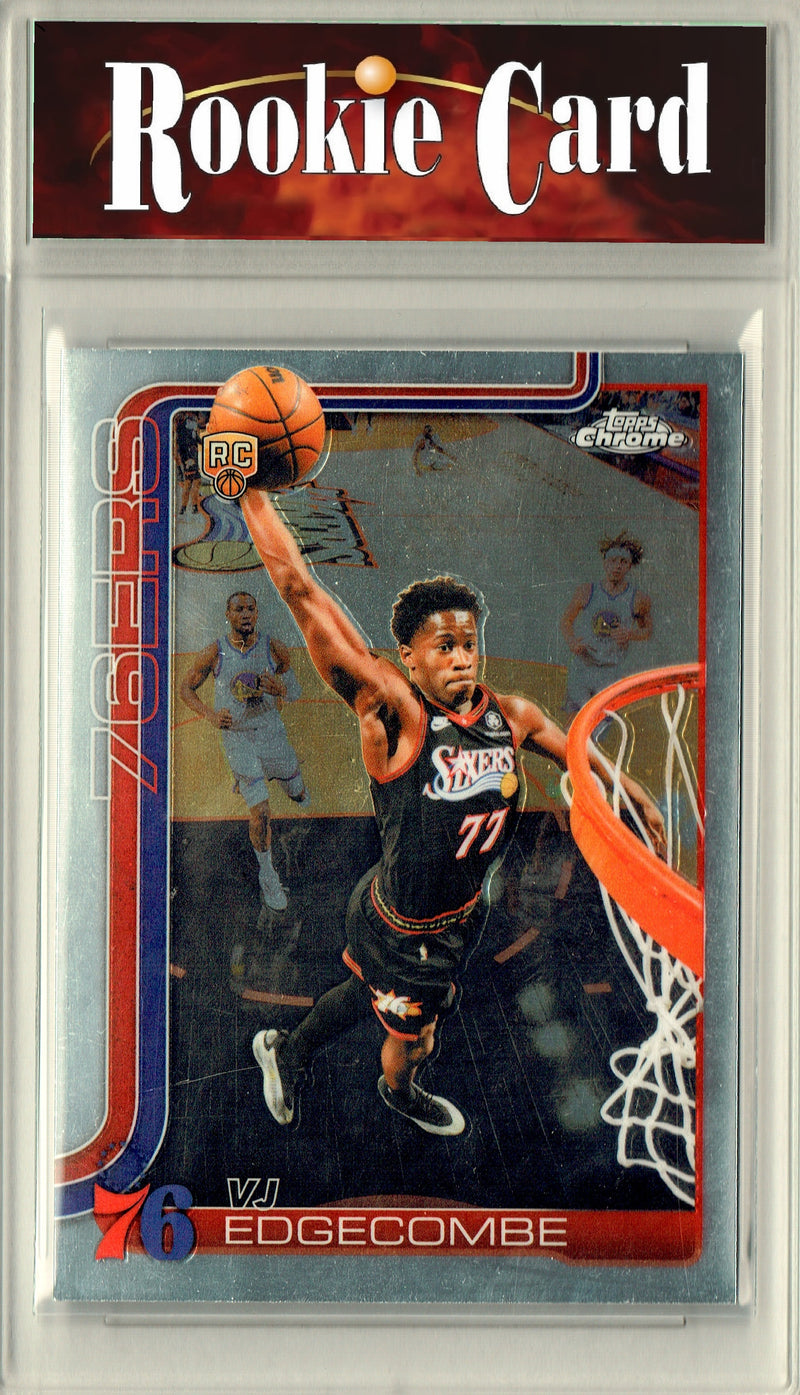 V.J. Edgecombe Rookie Card 2025 Topps Chrome Update #153 0, Certified Mint+ Condition, Philadelphia 76ers Basketball