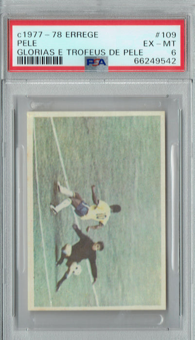 PSA 6 Pele 1977 Errege #109 Glorias E Trofeus De Pele Rare Trading Card