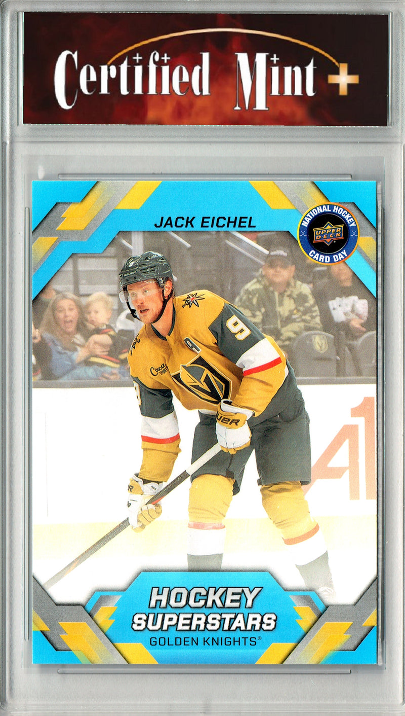 Jack Eichel Trading Card 2026 Upper Deck #NHCD-18 National Hockey Card Day, Certified Mint+ Condition, Vegas Golden Knights Hockey
