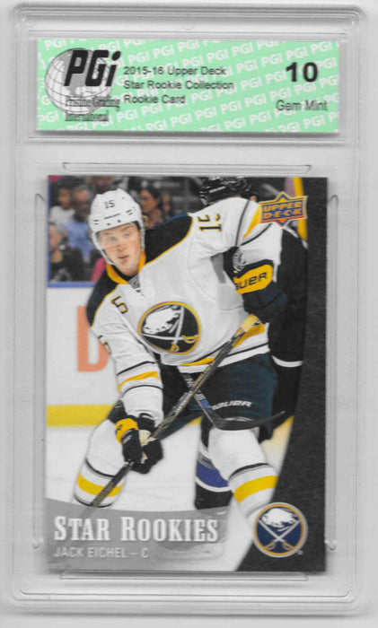 Jack Eichel 2015-16 Upper Deck Star Rookies #25 Rookie Card PGI 11