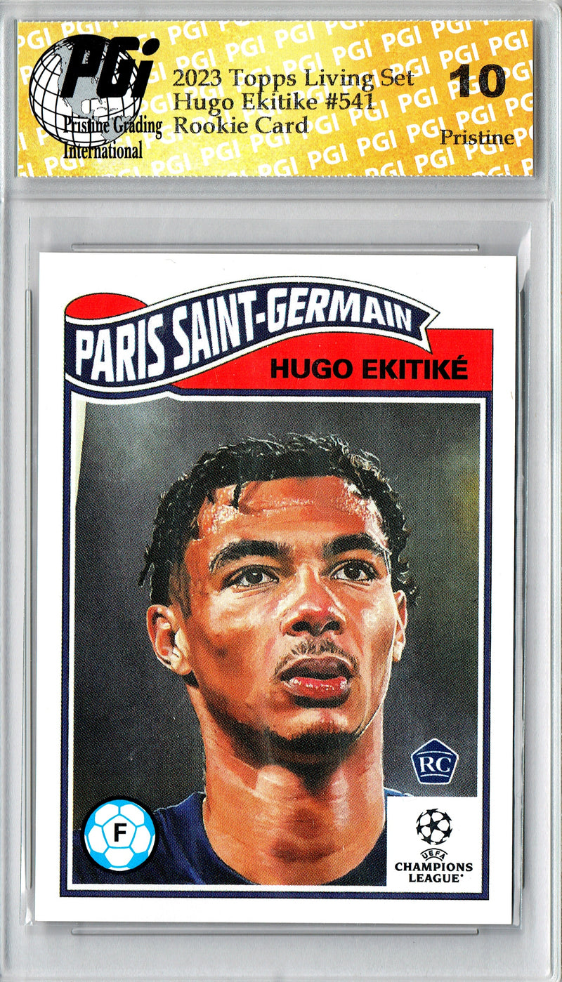 Hugo Ekitike 2023 Topps Living Set #541 PRISTINE Rookie Card PGI 10