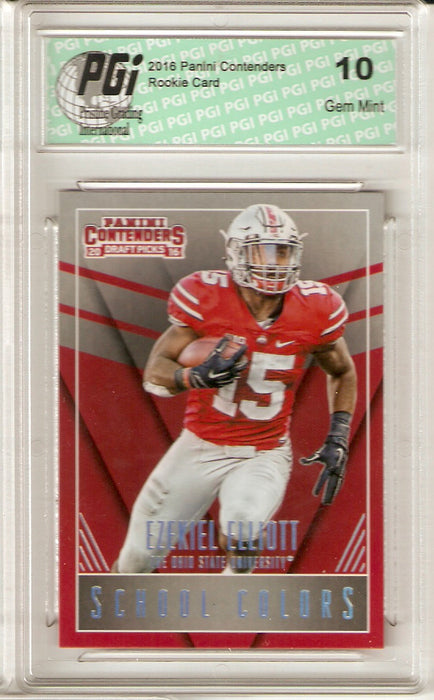 Ezekiel Elliott 2016 Contenders #5 School Colors Rookie Card PGI 10