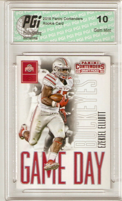 Ezekiel Elliott 2016 Contenders #5 Game Day Rookie Card PGI 10