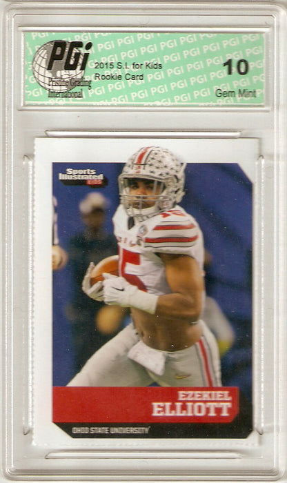 2015 Sports Illustrated for Kids Rookie Card #398 Ezekiel Elliott PGI 10