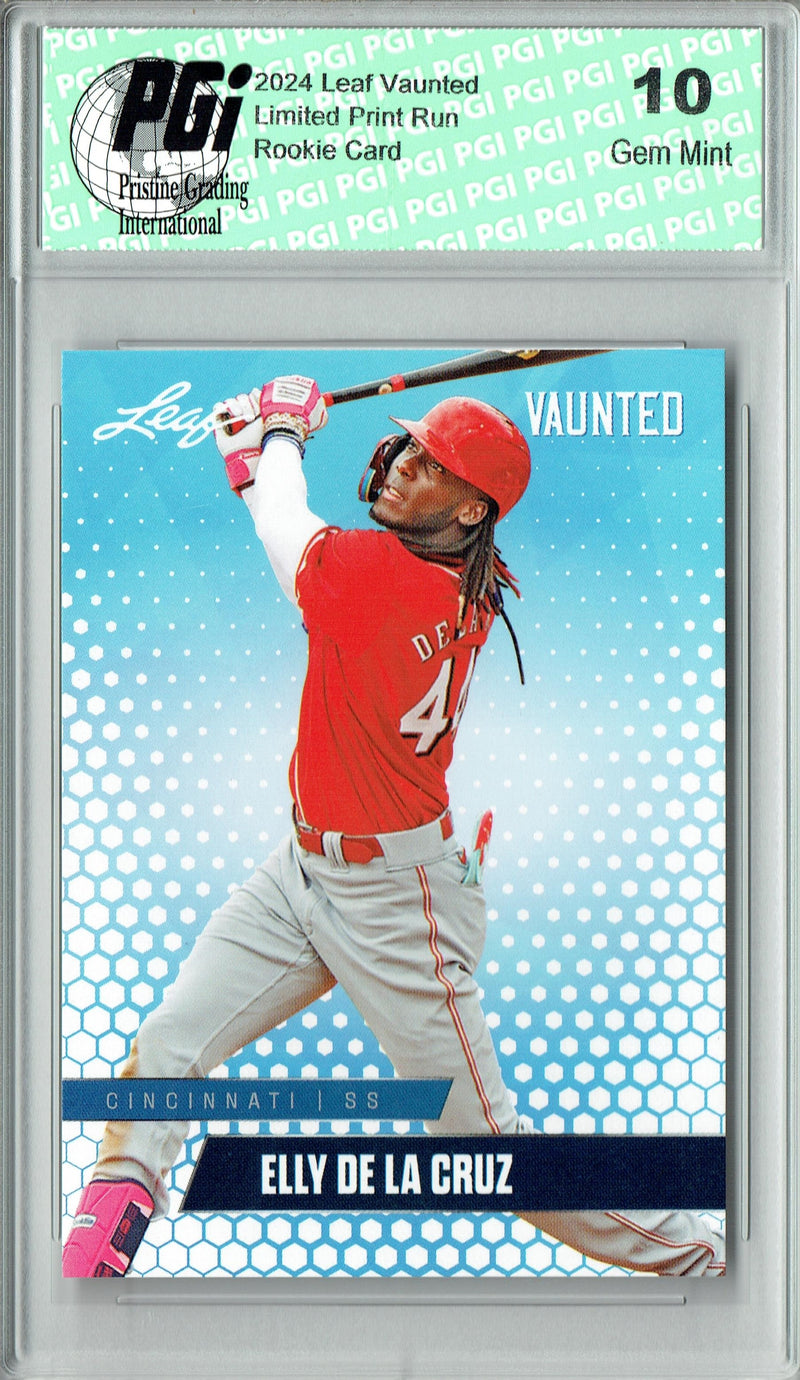 Elly De La Cruz 2024 Leaf Vaunted #V-04 Debut Collection Rookie Card PGI 10