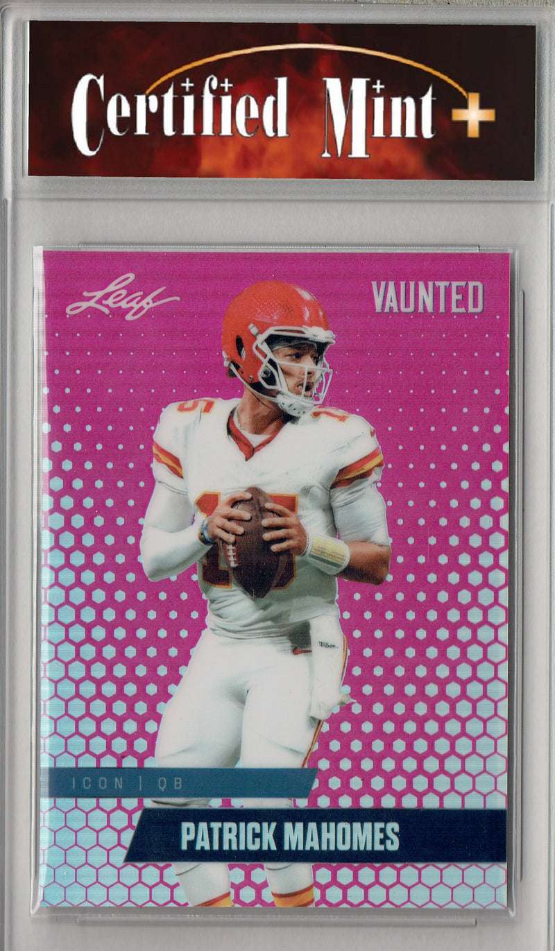 Patrick Mahomes Trading Card Kansas City CM+ Football Card 2025 Leaf Vaunted Metal #VM-06 Pink 7 Made