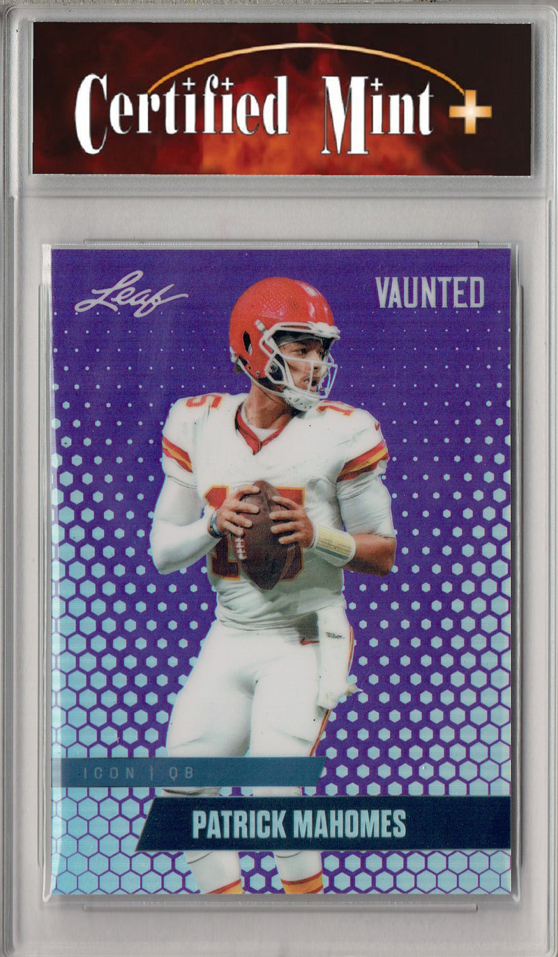 Patrick Mahomes Trading Card Kansas City CM+ Football Card 2025 Leaf Vaunted Metal #VM-06 Purple 8 Made