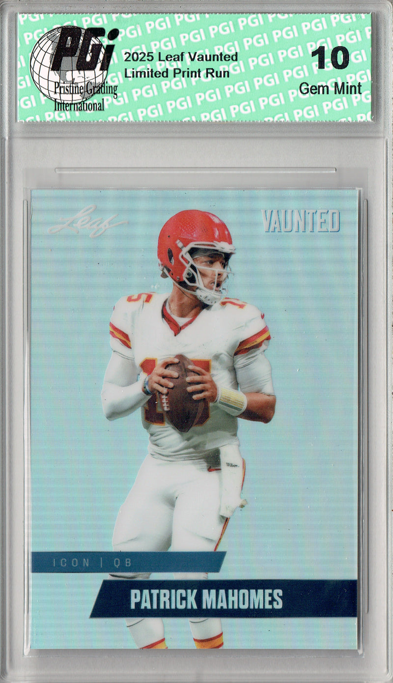 Patrick Mahomes 2025 Leaf Vaunted Metal #VM-06 Silver 10 Made Rare Card PGI 10