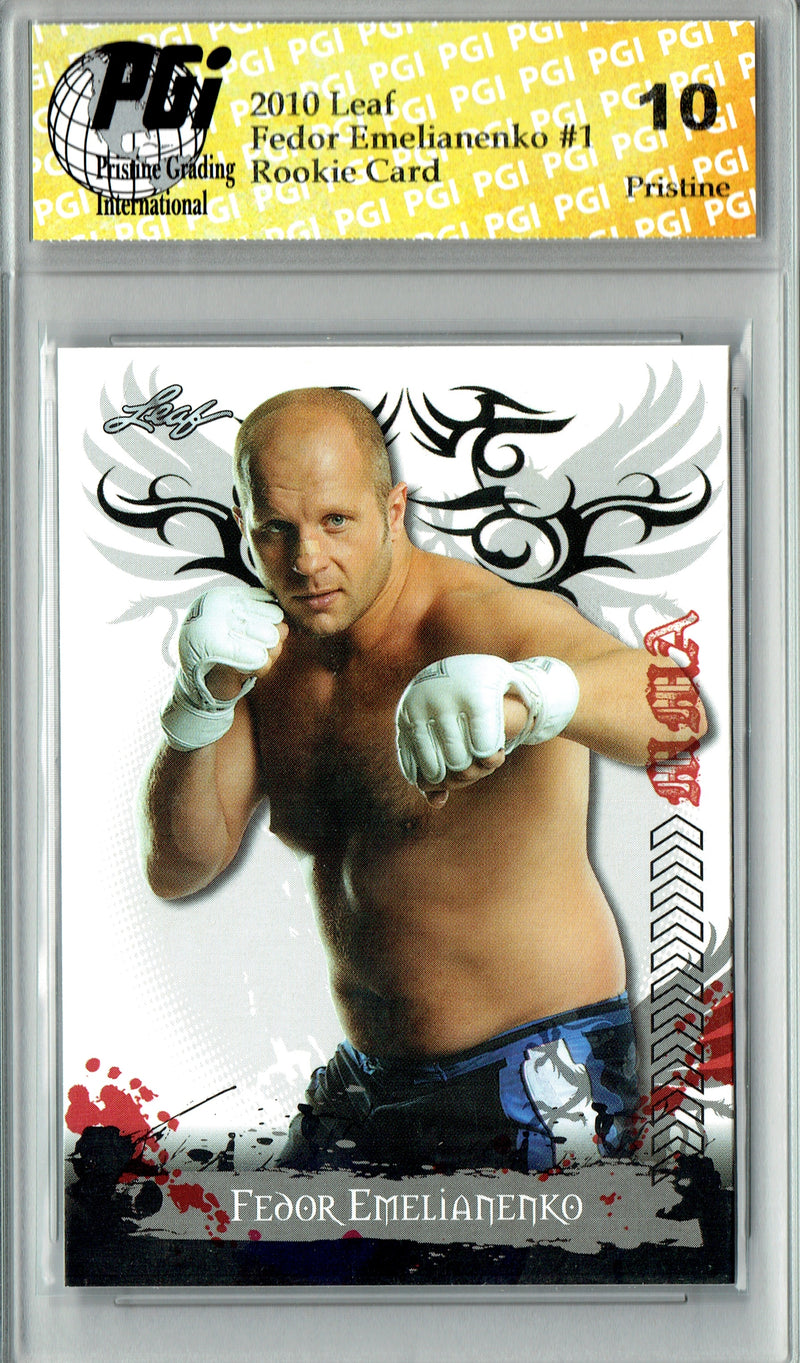 Fedor Emelianenko 2010 Leaf #1 Pristine Rookie Card PGI 10
