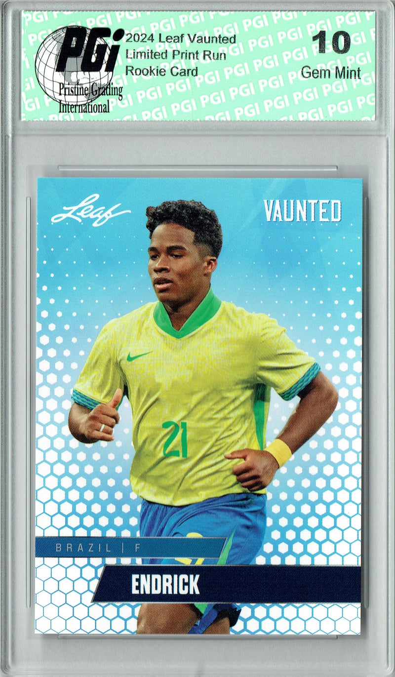 Endrick 2024 Leaf Vaunted #V-05 Debut Collection Rookie Card PGI 10