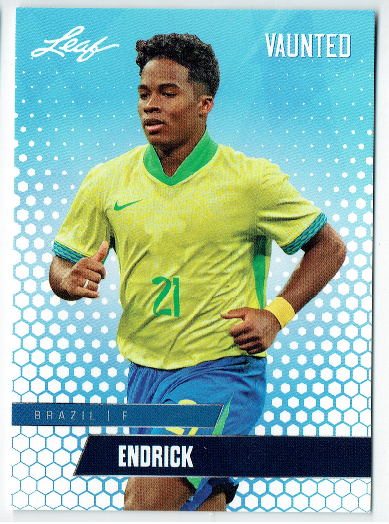 Mint Endrick 2024 Leaf Vaunted #5V Debut Collection Rookie Card Real Madrid