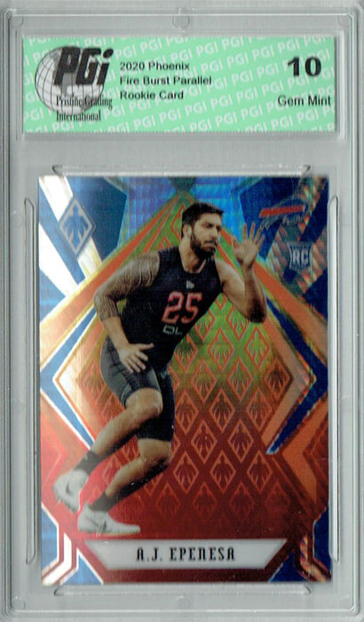 A.J. Epenesa 2020 Phoenix #166 Fanatics Fire Burst Rookie Card PGI 10