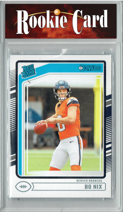 Certified Mint+ Bo Nix 2024 Donruss #369 Football Rookie Card Denver Broncos