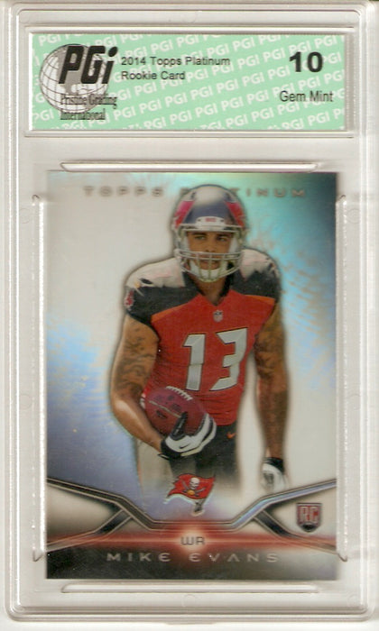 Mike Evans 2014 Topps Platinum Refractor Rookie Card #150 PGI 10 Bucs