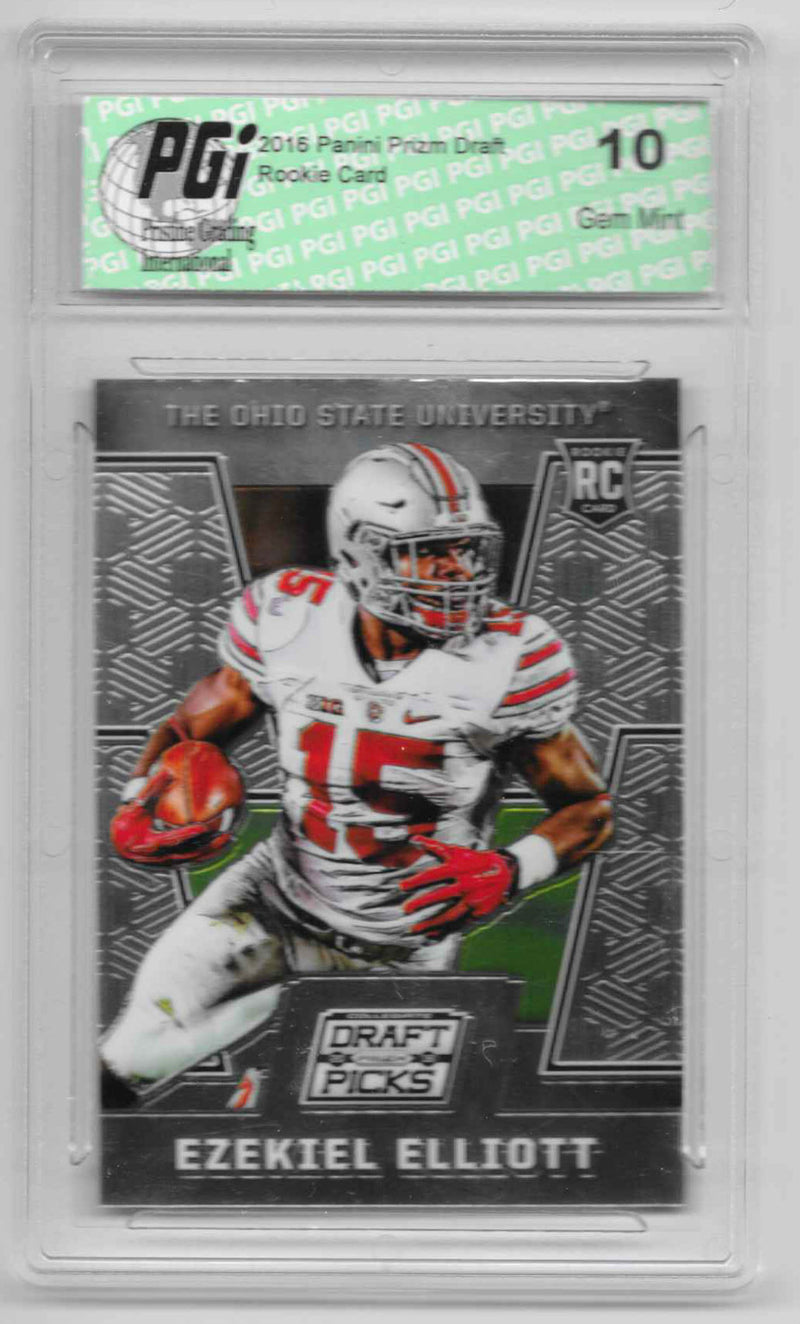 Ezekiel Elliott 2016 Panini Prizm Draft #105 Rookie Card PGI 10